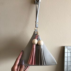 Grey Pyramid-shaped Mini bag